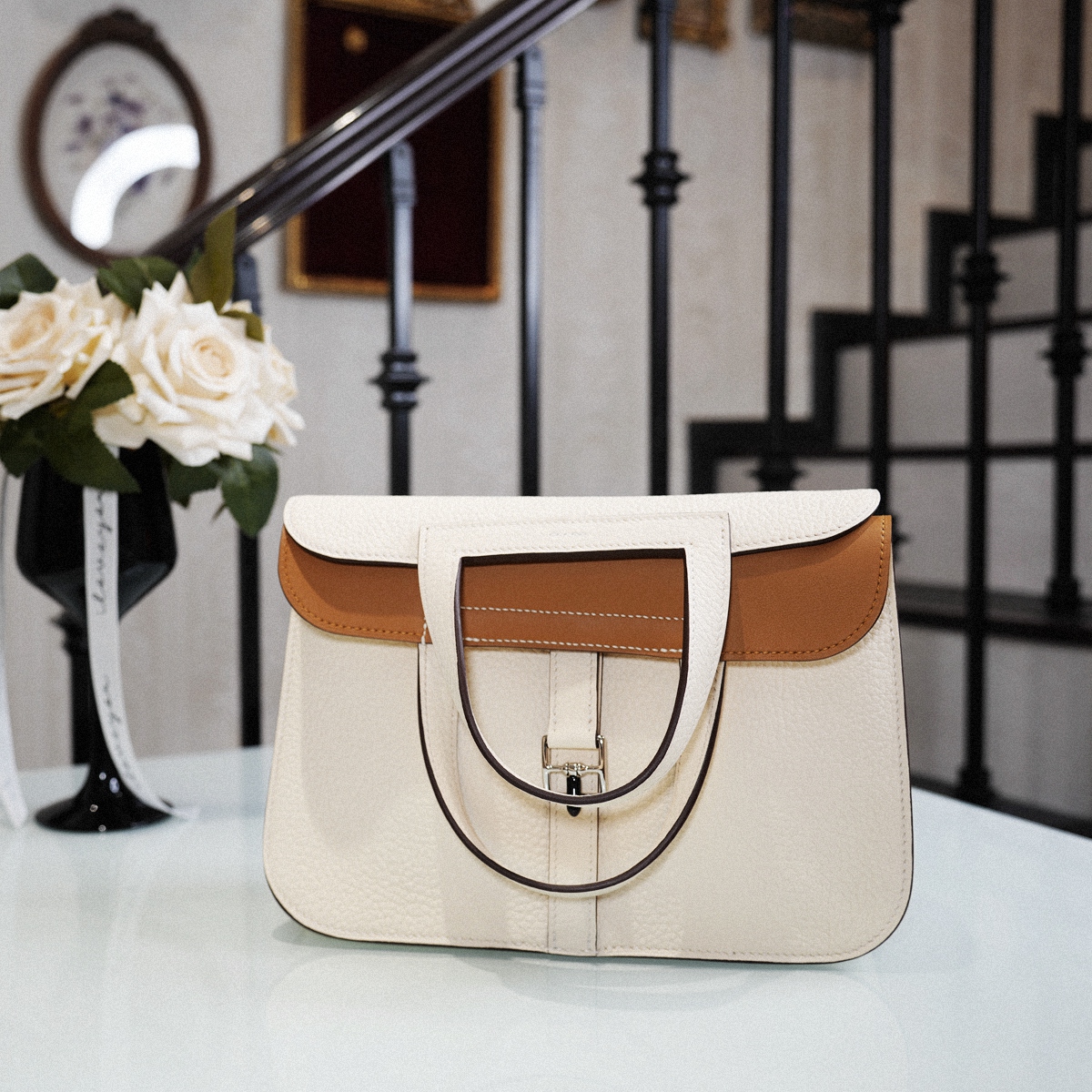  HALZAN 25 CKI2內拼2S-奶油白內拼芝麻色