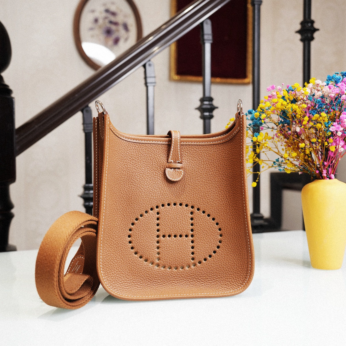  MINI EVELYNE CK37-金棕金扣