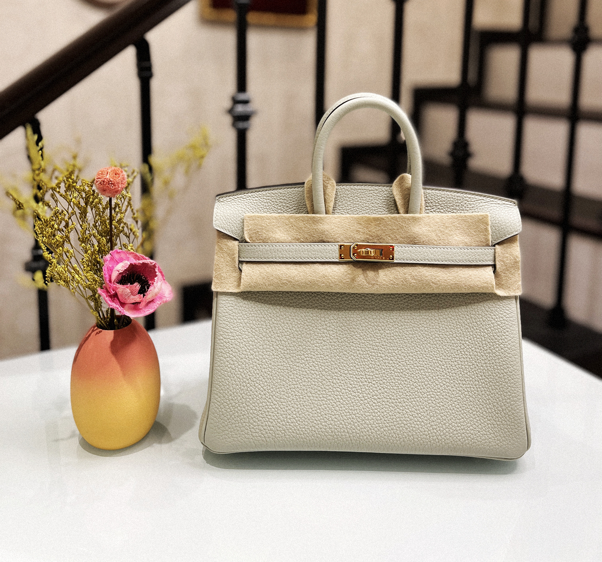 Birkin25 CC0W冰晶灰金扣 Togo