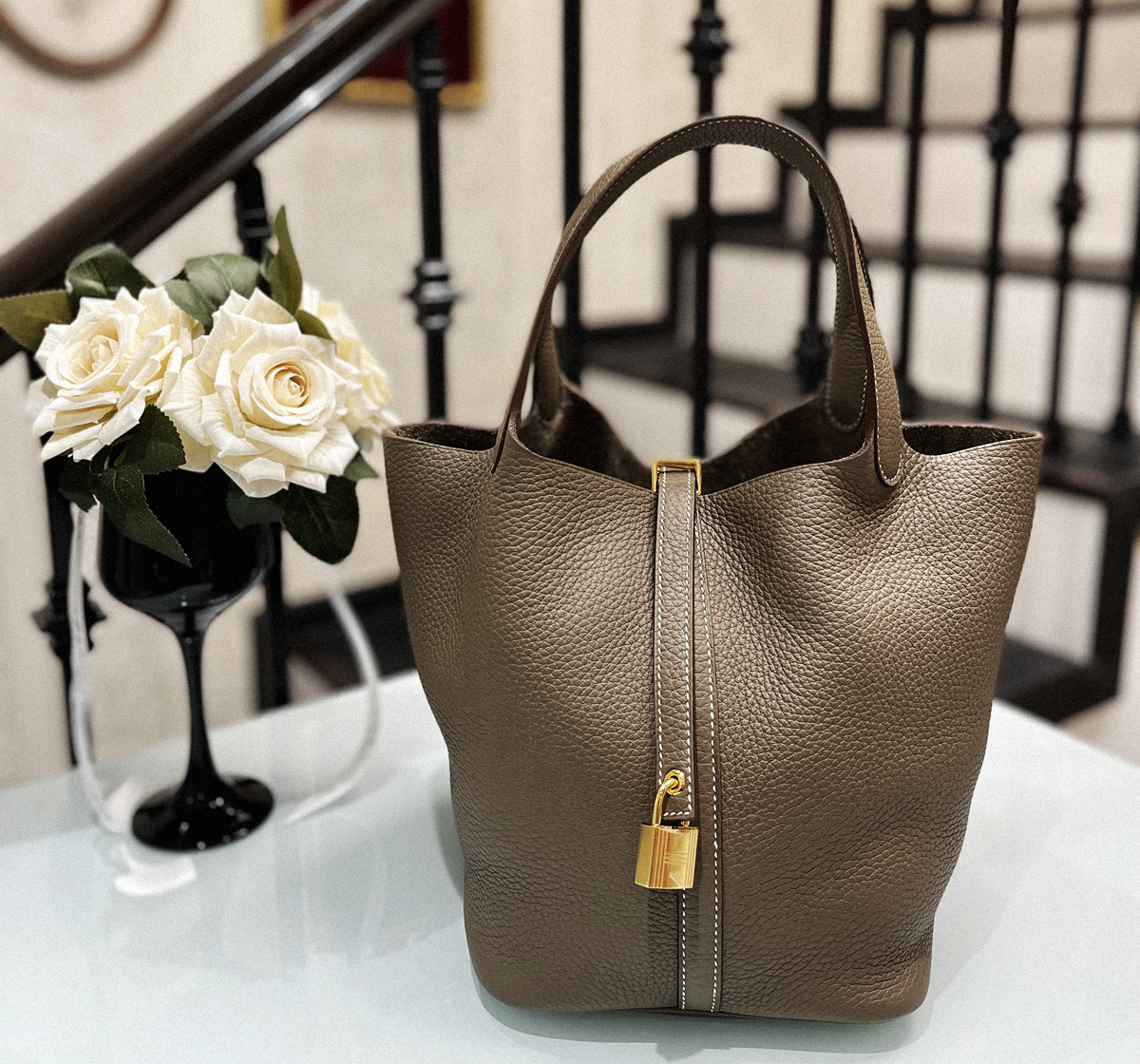 Picotin 22 cc18 大象灰 金扣