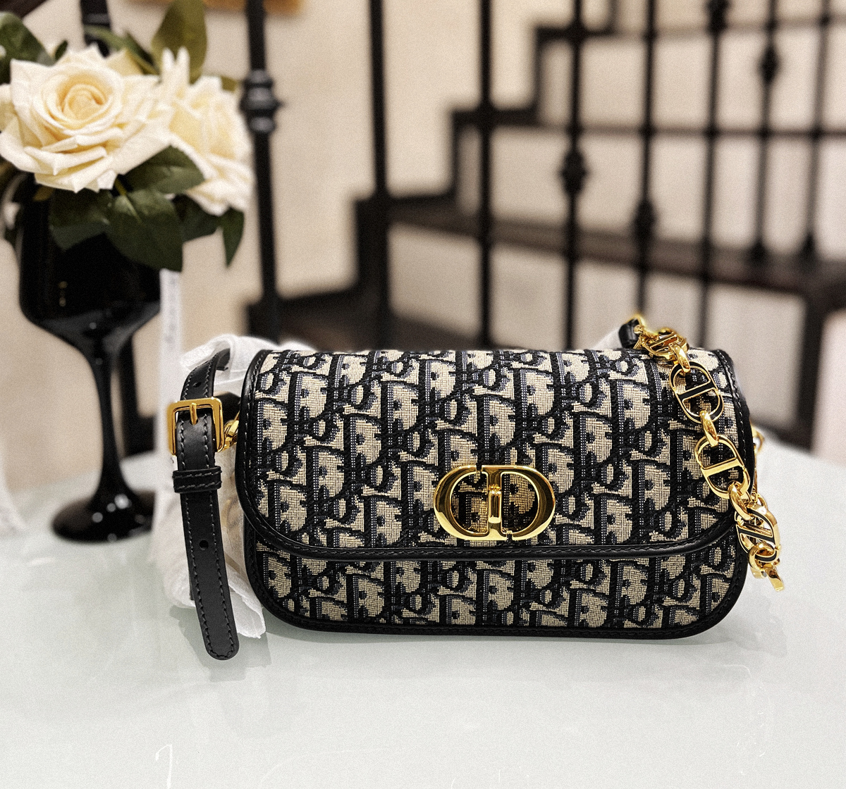 DIOR 30 MONTAIGNE AVENUE 手袋 經典老花 22.5x12.5cm