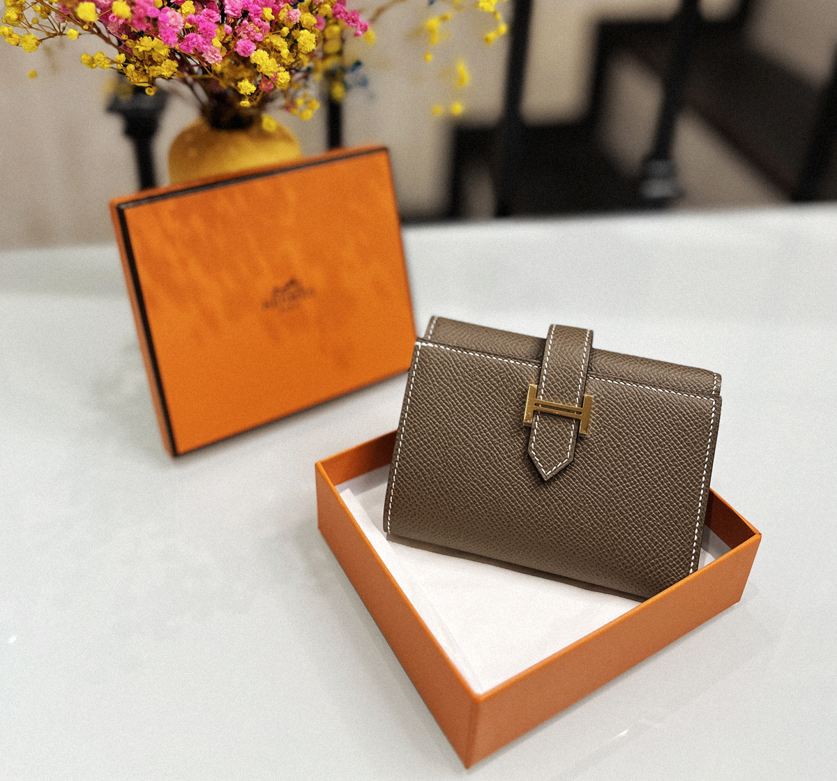 H 三折短錢包 CC18 Epsom